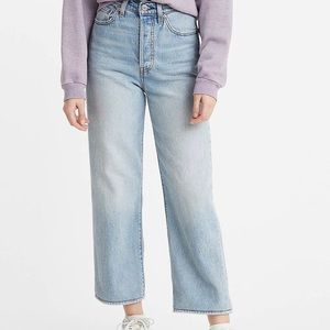 Levi’s Ribcage Straight Ankle Jeans in Bernal Middle Road - Size 25